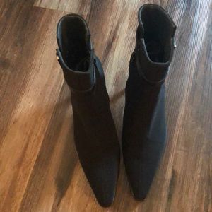 Stuart Weitzman black nylon ankle boot!